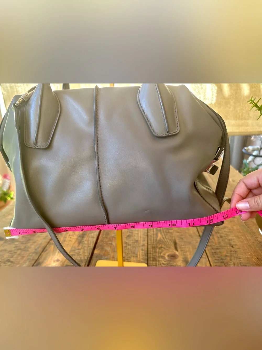 Tod’s D-Styling Bauletto Gray Leather Satchel - Women Bags